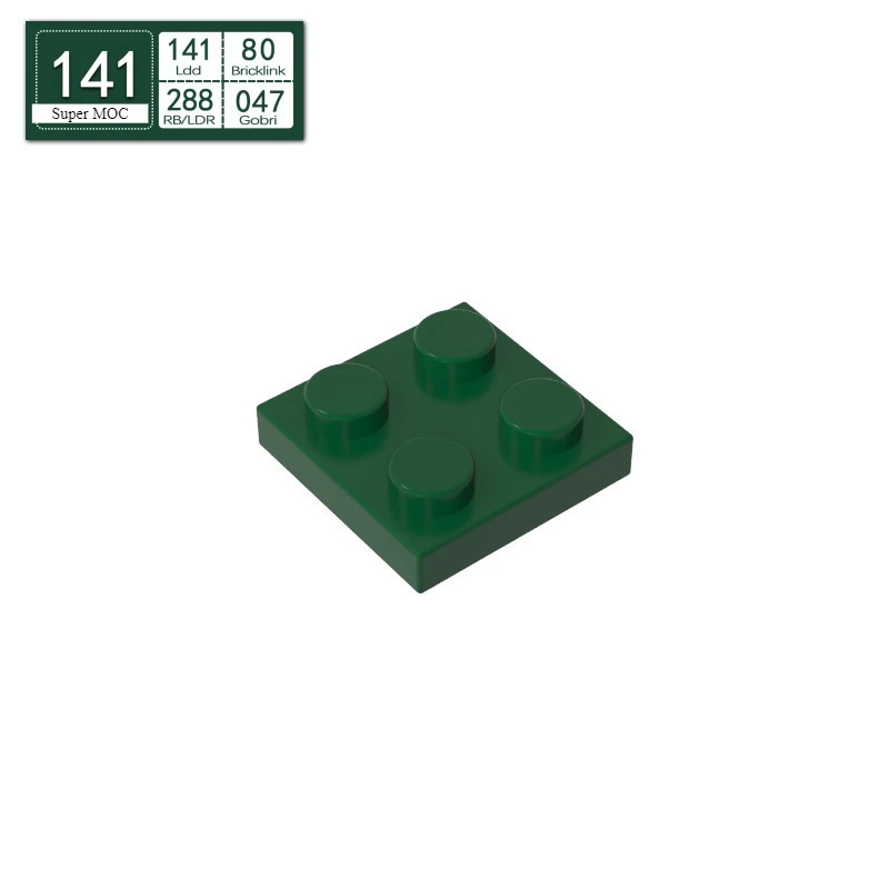 10pcs 3022 플레이트 얇은 피규어 부품 플레이트 2x2 벽돌 컬렉션 대량 모듈형 장난감 기술 DIY 빌딩 블록 액세서리