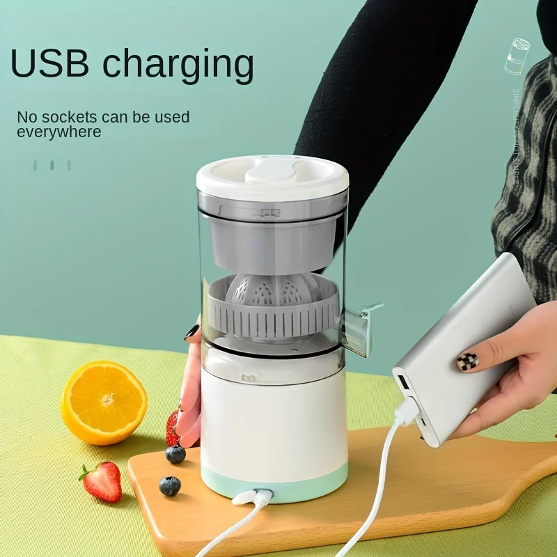 1Pc Enjoy Fresh Juice Anywhere: Compact, Detachable 0.5L Juicer with USB Rechargeable Battery and Easy Operation 6