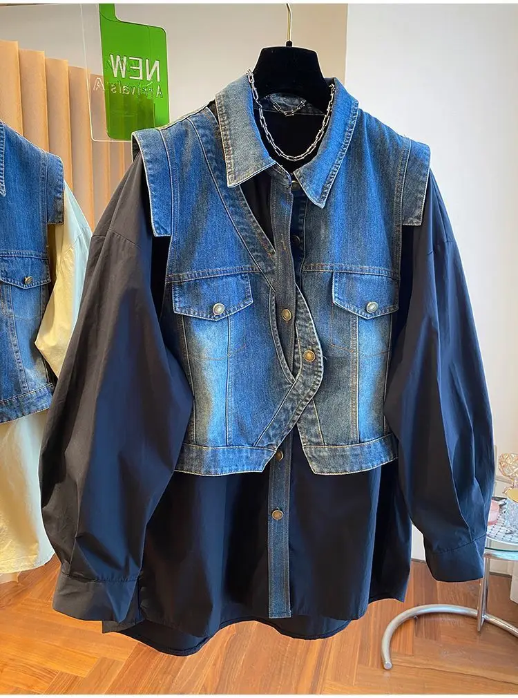 Women Shirts Streetwear Korean Clothing Jackets Blazer Long Sleeve Pullovers Retro Y2k Outerwear Ladies Casual Shirts Blouse