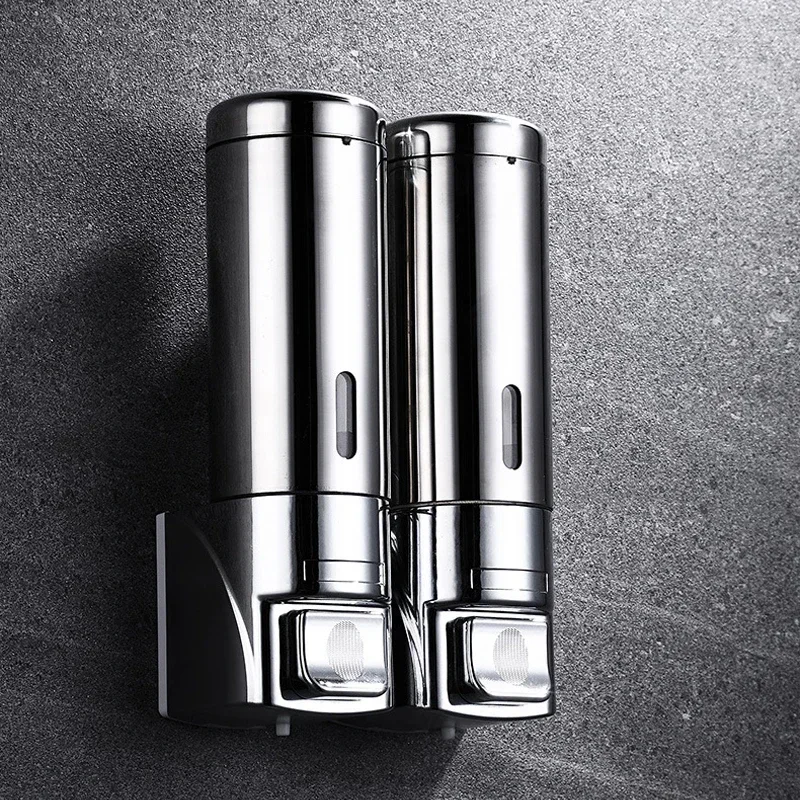 

Stainless Accessories Bathroom Bottle Shampoo Wall Kitchen Shower Steel Mounted Dispenser Soap Container Gel