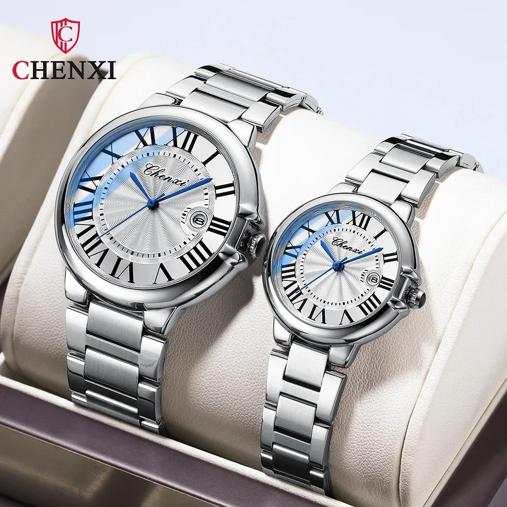 CHENXI 039 New Hot Ladies men Watches Luxury Fashion Stainless Steel Silver Wristwatches Watch For Couple Gifts