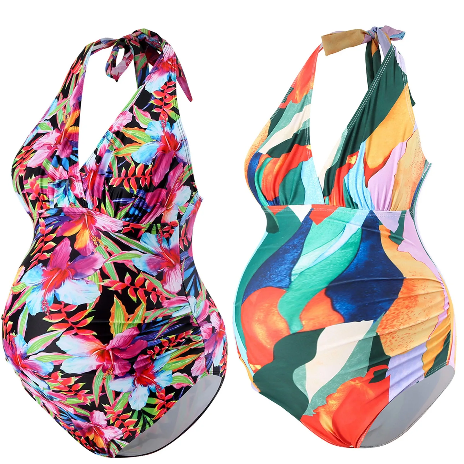 Women'S Multi-Color Printed One-Piece Maternity Swimsuit Bathing Suit Swimsuit Pregnancy Bikini Beach Swimwear купальник женский