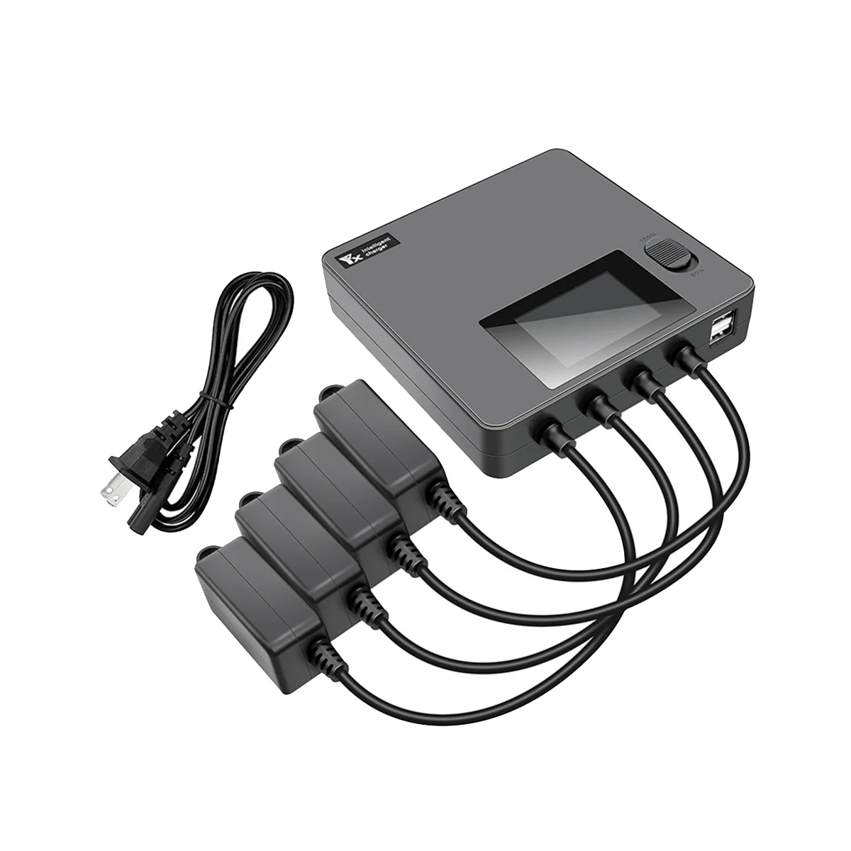 

Зарядное устройство 6 в 1 с цифровым дисплеем для мини-дрона, хаб для быстрой зарядки аккумуляторов, умное зарядное устройство с USB, вилкой Стандарта США