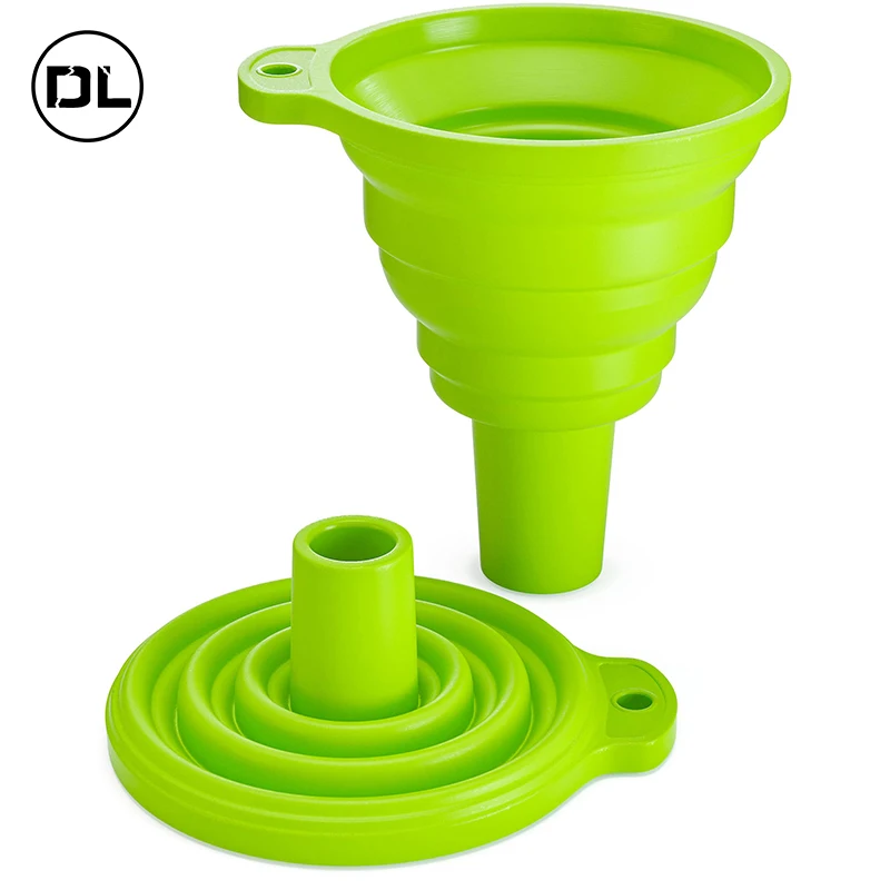 Moto Engine Funnel Universal Silicone Liquid Funnel Washer Fluid Change Foldable Portable Auto Engine Oil Petrol Change Funnels cup for paint pouring silicone reusable fluid cup funnel cup pouring cup