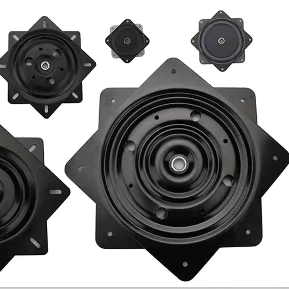 360&deg; Rotation Bar Stools Swivel Plate Universal Steel Sofa Chair Turntable Sturdy Easy Installation Rotating Base rotating turntable plate