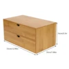 Office Minimalist Mini Bamboo Drawer Style Desktop Storage Box, Home Cosmetics Storage Box, No Assembly Required 5