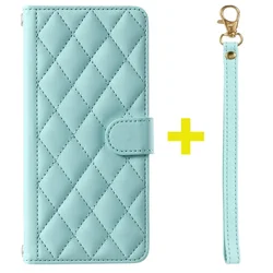 Crossbody Leather Wallet Flip Case - Stylish Etui Design for OPPO A5 Pro (5G) (Green - Short Strap)