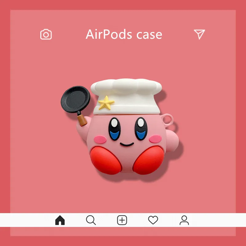 

Kawaii Cartoon Kirbies Soft Silicone Case for Airpods 1 2 3 Pro/pro2 Apple Earphone Accessories Air Pod Silica Gel Cover Gift