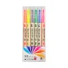 6Pcs/Set Double Head Fluorescent Highlighter Pen Markers Pastel Drawing Pen for Student School Office Supplies Cute Stationery 5