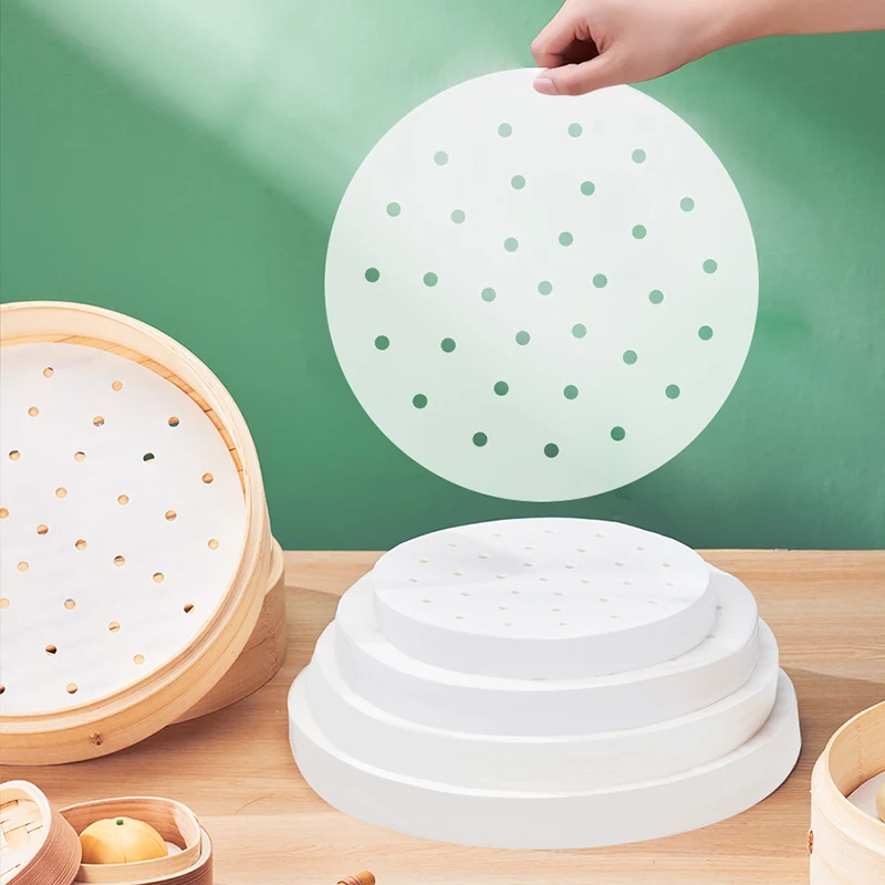 GIANXI 에어 프라이어 찜기, 일회용 종이, 들러붙지 않는 스팀 바구니, 베이킹 도구, 주방 종이, 기름 흡수 종이, 100 개  Best5