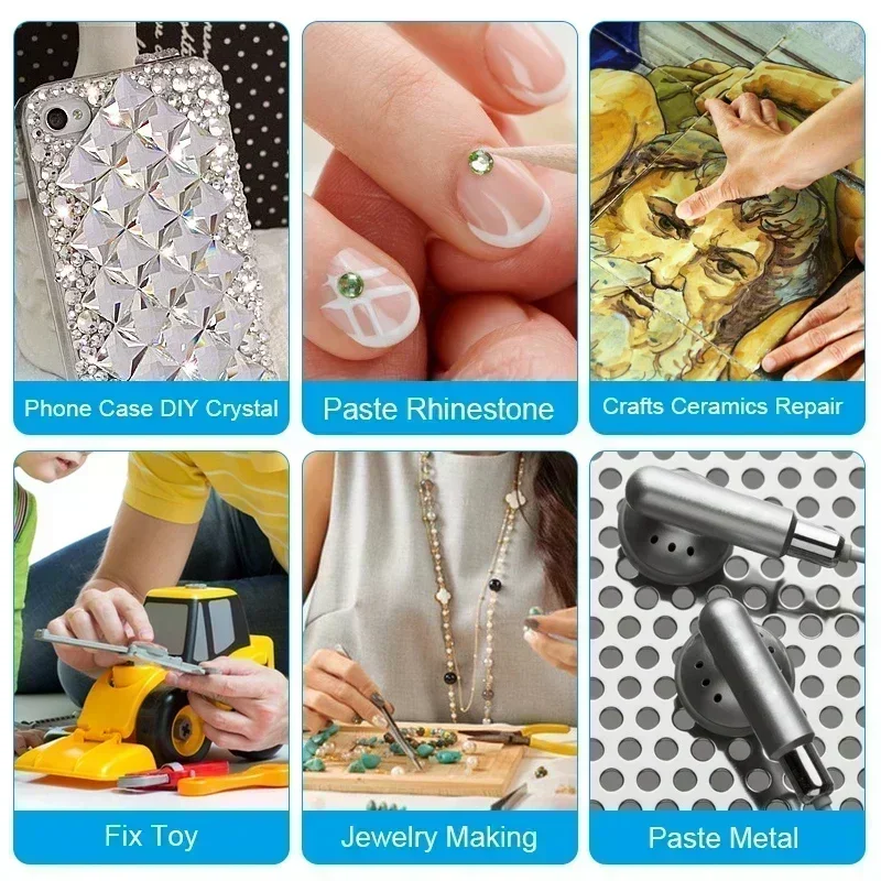 E6000 Glue DIY Crystal Rhinestones Craft Tool Needles Epoxy Adhesive Strong Hotfix for Jewelry Tool Jewelry Clothes Crafts