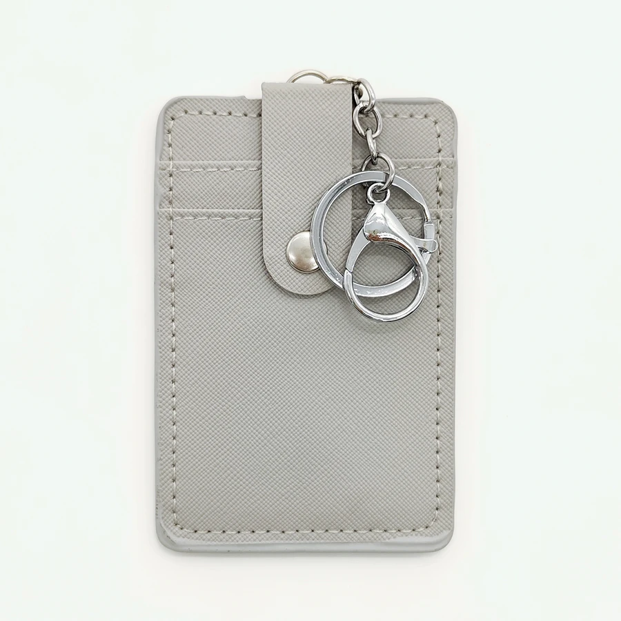 Unisex Colors Portable ID Card Holder Bus Cards Cover Case Office Work Key Chain Key ring Tool wallet card holder card holder id card holder id card case