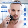 Sejoy Electric Bald Shaver for Men 7 Heads Beard Razor Hair Clipper Facial Cleaner Massager Nose Trimmer IPX7 Fully Washable 5