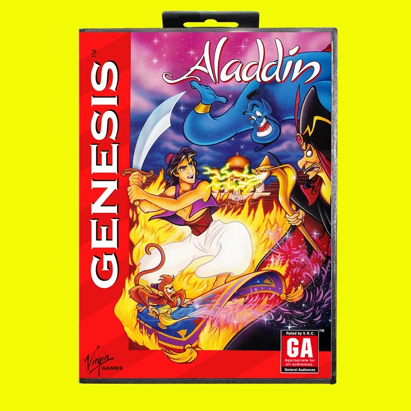 

Aladdin MD Game Card 16 Bit with US Box for Sega Megadrive Genesis Video Game Console Cartridge