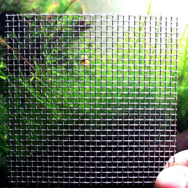 Fish Tank Decorations Aquarium Ornaments 2PCs Stainless Steel Wire Mesh Pad