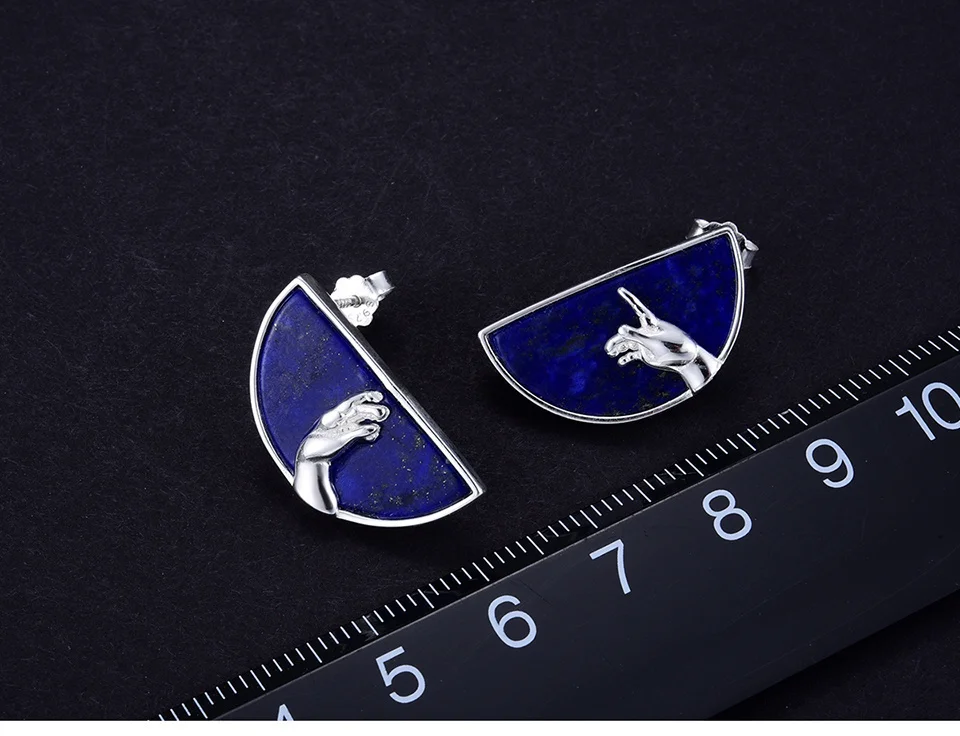 Silver Hand of God from The Creation of Adam Stud Earring