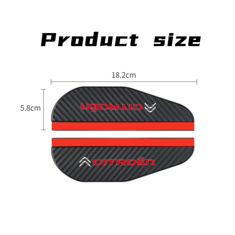 Rearview Mirror Rain Shield,Rearview Mirror Rain Eyebrow,Car Rearview Mirror Visor,Rearview Mirror Rain Guard,Rearview Mirror Visor 2pcs Car Rear View Mirror Rain Eyebrow Visor Carbon Fiber Rain Cover for Citroen C1 C3 C4 C5 C6 2CV VTS Picasso Auto Accessories