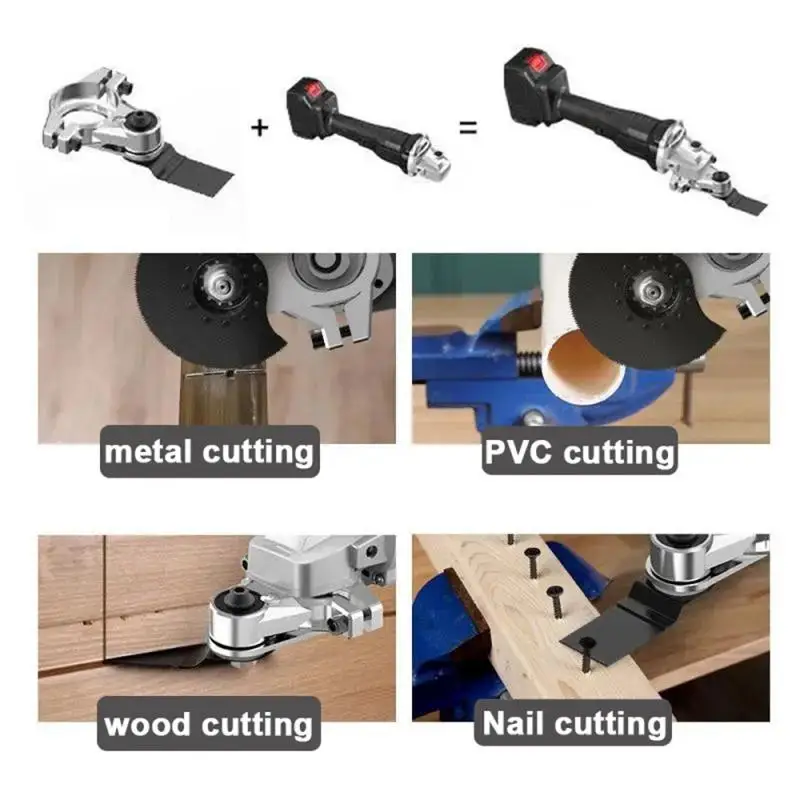 1/2PCS Angle Grinder Modified Oscillating Tool，Renovator Saw Slotting Machine Multifunction Power Woodworking Tool With Trimmer 6