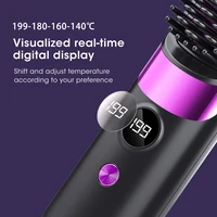 Wireless Electric Hot Comb Straight Hair Straightener Comb Straightening Brush Negative Ion Anti-Scalding Styling Tool 5