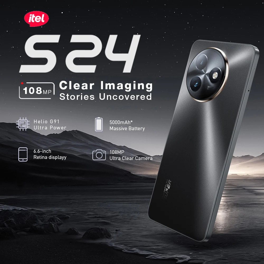 itel S24 ブラック スマートフォン 8GB+256GB 6.6インチHD サイド指紋