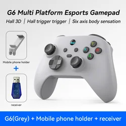 Wireless Esports Game Controller with Dual Hall Effect Joysticks & Haptic Feedback (Grey 4)
