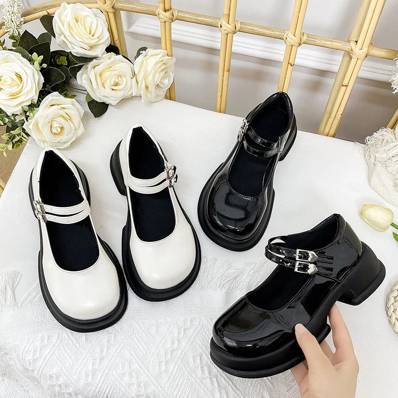 

Туфли женские на плоской подошве, классические оксфорды в британском стиле, лакированная кожа, в стиле преппи, в стиле ретро, черные, для осени