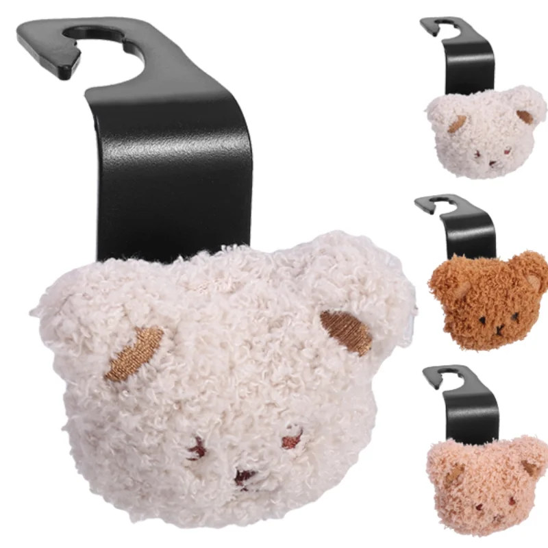 

Cute Bear Hook Car Seat Headrest Storage Holder Cute Bear Hooks Back Seat Hanger Auto Interior Decoration Clip Accessories