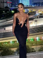 nibber Sexy Ruffles Dress Woman Irregular Strapless Summer Trend Backless Spaghetti Straps Thin Chic Party Skinny Slim Vestidos 1