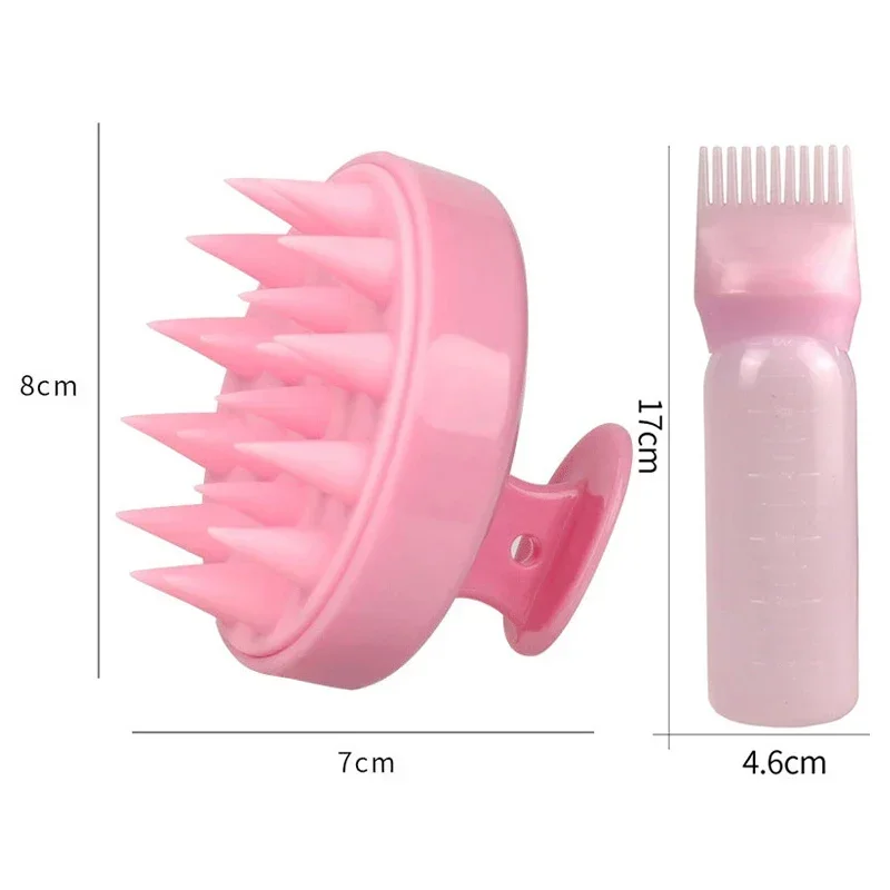Hair Dye Refillable Bottle Applicator Comb Hair Massager Brush Air Cushion Comb Set Coloring Hairdressing Styling Tool 2pcs