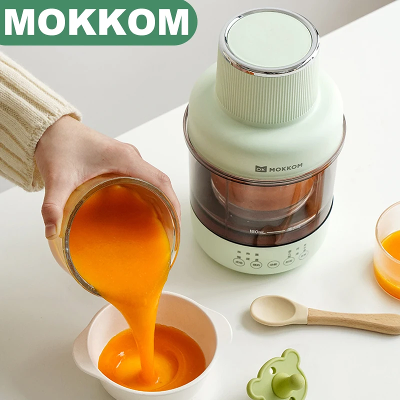 

Mokkom Electric Blender 350ML BPA Free Baby Food Supplement Processor Vegetables Fruit Meat Puree Mixer 16000rpm Auto Keep Warm