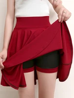 SURMIITRO Shorts Skirts Womens 2023 Summer Fashion School Korean Style Red Black Mini Aesthetic Pleated High Waist Skirt Female