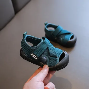 Sandali da ragazzo 2025estate Nuove scarpe da passeggio per bambini Suola morbida Sandali da ragazza Scarpe a rete Sandali per bambini Scarpe per bambini versatili 1