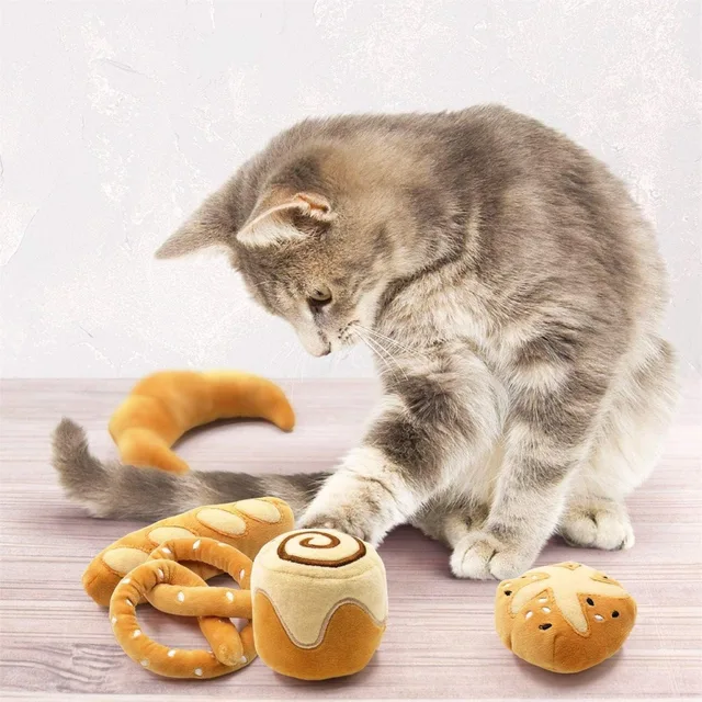Bread-Themed Catnip Chew & Kick Toys 4
