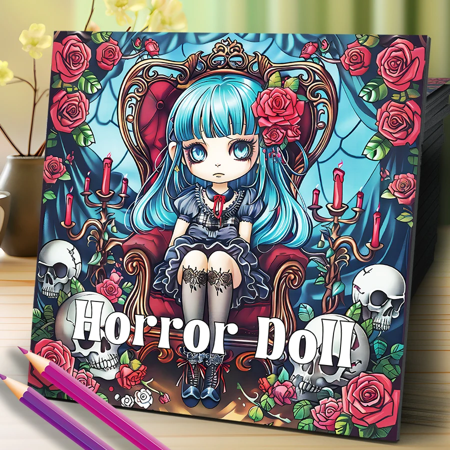 Horror Doll Coloring Book: Stress-Relief Graffiti Art