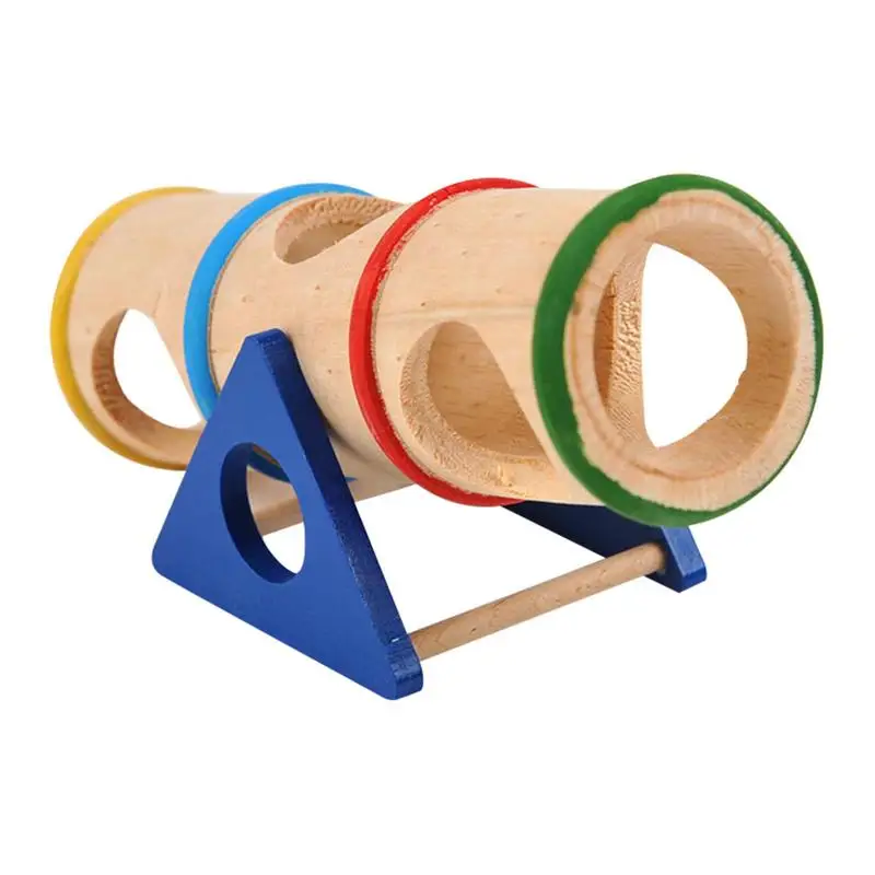 

Wooden Hamster Tunnel Tube Chewing Toy For Rabbit Exercise Hamster Guinea Pig Tube Small Animal Rat Mice House Play Swing Tube