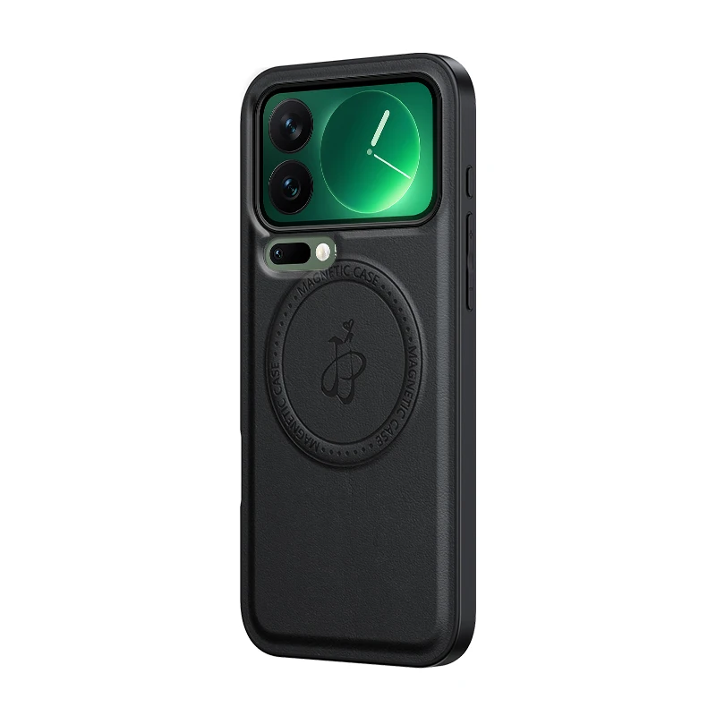 Magnetic Leather Stand Case with Camera Protection and Holder Cover