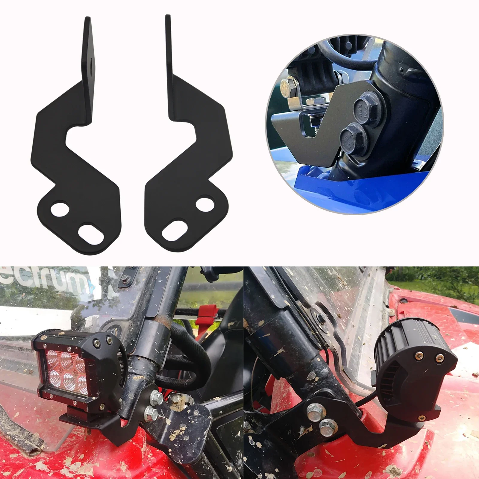 

Для Polaris RZR XP 1000 2014-2022 и RZR 900 2015-2022 RZR 800 2014-2022 UTV легкий крепежный стальной комплект передних крепежных кронштейнов