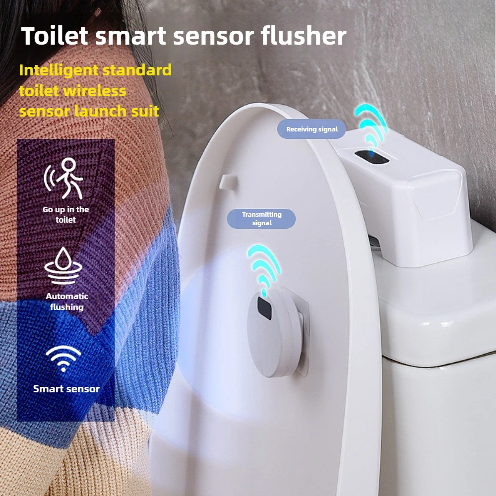 Toilet Intelligent Sensing Flushing Device Household Electric Press Device Closestool Infrared Sensing Fully Automatic Flushing