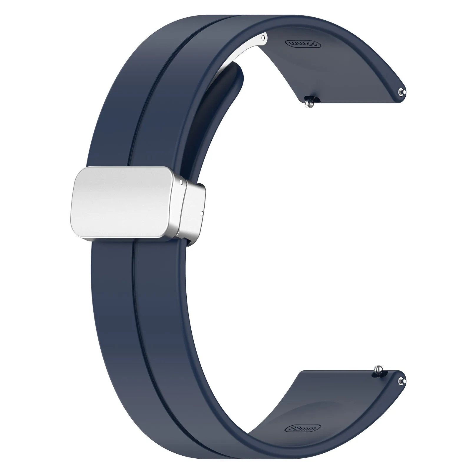 Silicone Magnetic Buckle Folding Strap Band, 20/22mm, Multiple Sizes