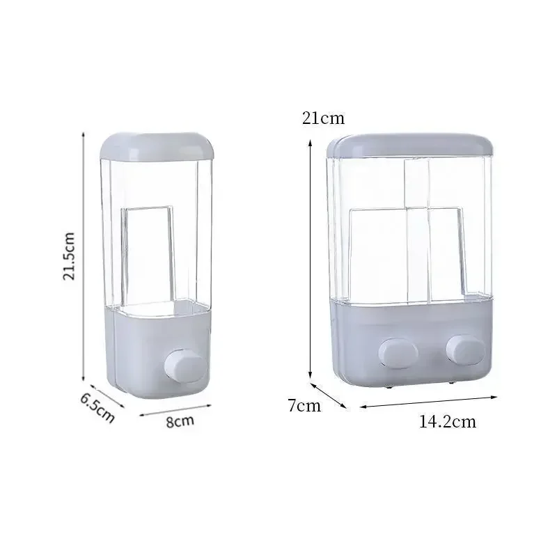 500/1000ML Wall Mounted Soap Dispenser Manual Press Capacity Suitable For Shampoo Used Bottle Bathroom Liquid Soap Dispensers