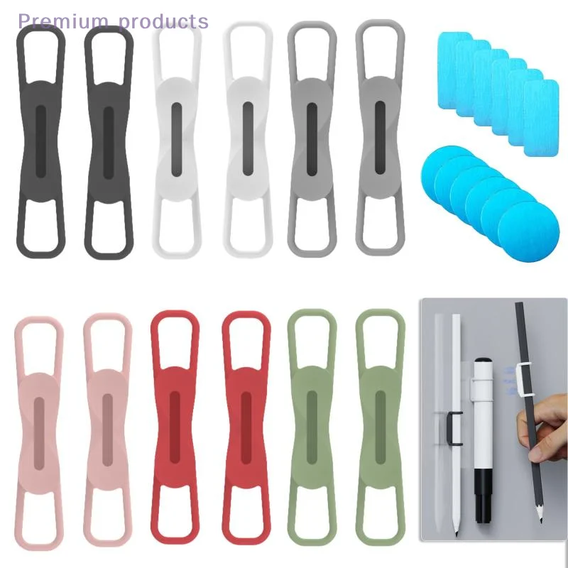 2/3/6Pcs Magnetic Silicone Adjustable Pen Stand Multifunctional Tablet Holder Touch Pen Clips Office Accessories Organizer pen holder,pen and brush holder,pencil holder tool