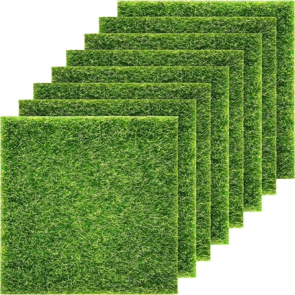 40-packs-garden-craft-grass-fake-grass-for-crafts-6-x-6-inches-miniature-ornament-garden-dollhouse-diy-artificial-grass-lawn