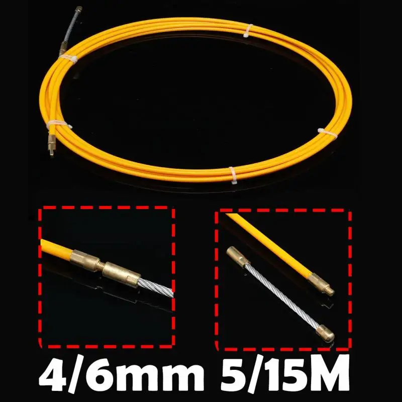 Cable Puller 4/6mm 15M 25MM Cable Push Puller Running Cable Wire Kit Wall Electrical Installing Rods Wiring Accessories Durable