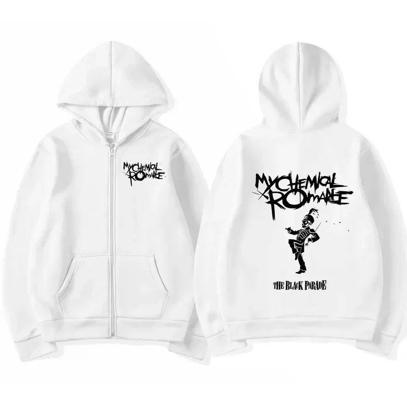 MCR My Chemical Romance Dead Zipper Hoodie Black Parade Punk Emo Rock Zip Up Herren Vintage Hip Hop Fashion Sweatshirt – Detail 4