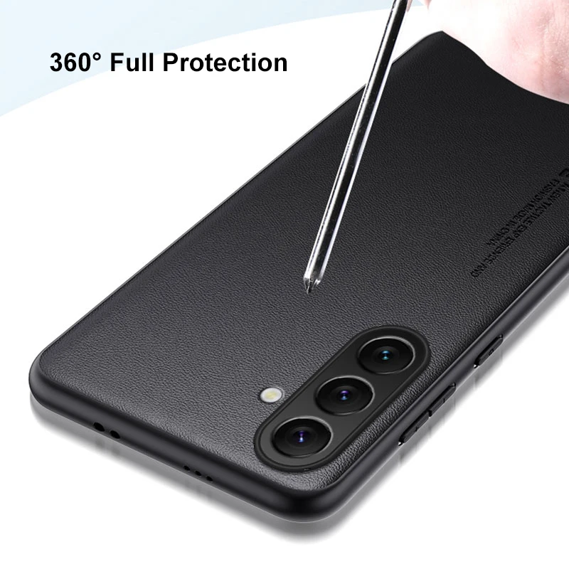 Luxury PU Leather Shockproof Phone Case - Full Protection Back Cover