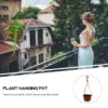 6 Sets Chlorophytum Pot Artificial Plants Outdoor Hanging Succulents Flower Basket Flowerpot Ceiling Pendant Plastic Container 5