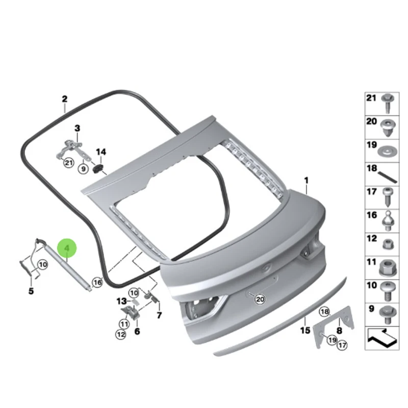 Left side of Screw Drive Device screw drive device 51247434043 51247434044 51247318651 51247318652 X6 F16 30dX 35iX