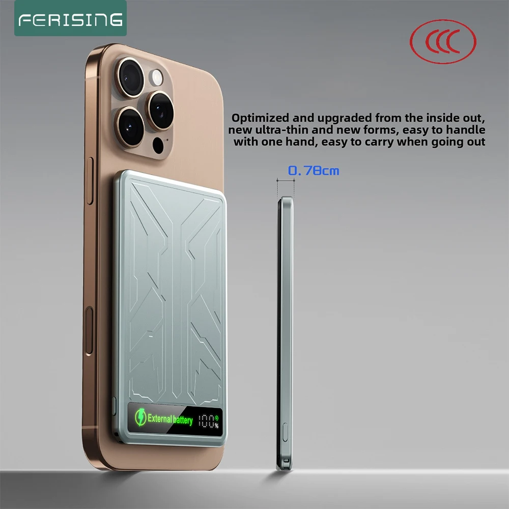 2025 3C CCC Power Bank 5000mAh/10000mah Magnetic Wireless Phone Charger For Magsafe External Battery 20W Fast Charge Pover Banks 3