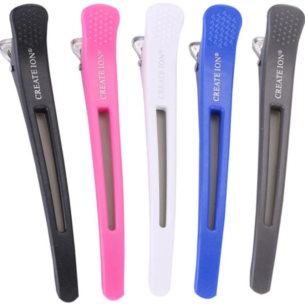 Hair Clips 6Pcs Alligator Hair Clips Hairdressing Clamps Claws Section Clips Barber Crocodile Hairpin Salon Styling Tools