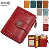 RFID Anti-Theft Retro Wallet for Women, Multi-Card Zipper, Zipper Buckle, Fashion Coin Wallet, Multi-functional Short Wallet 1